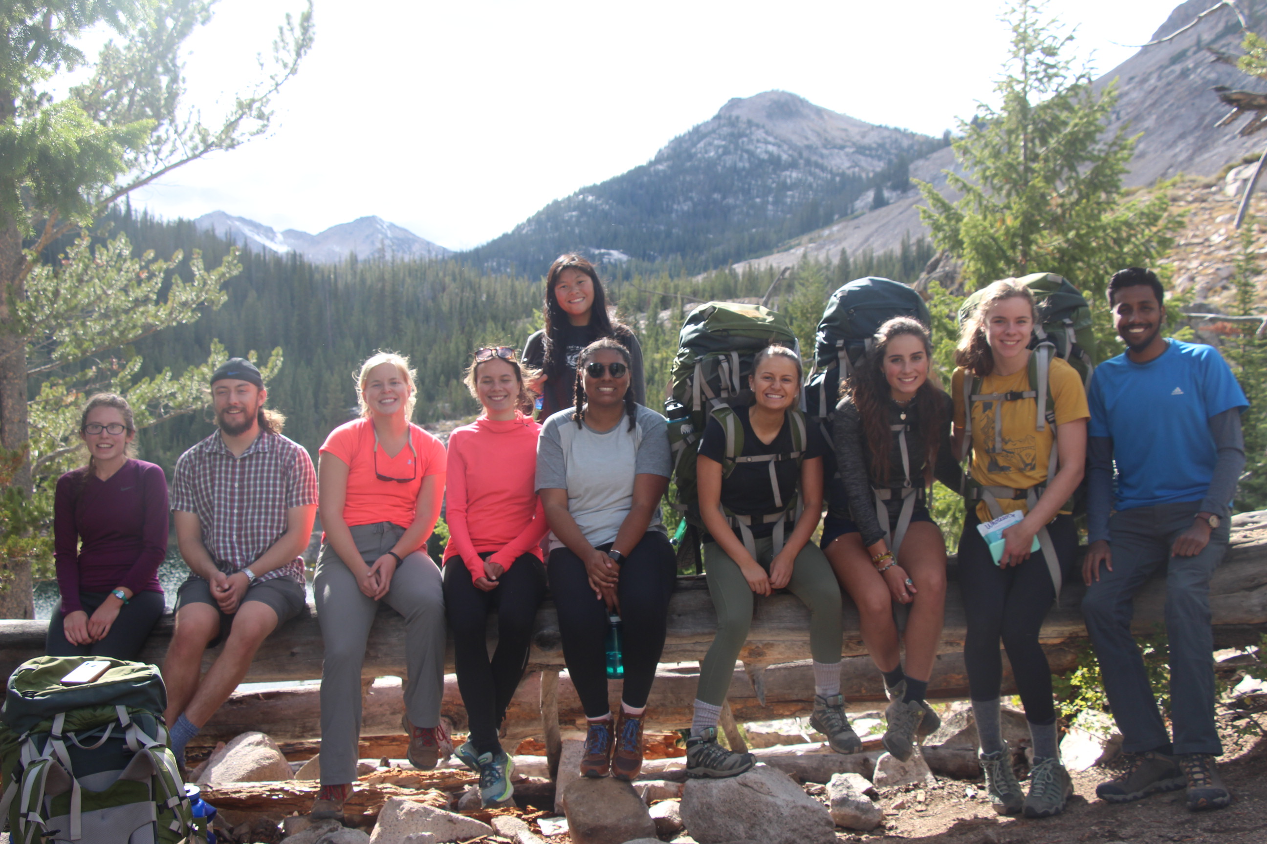 Backpackers in the Sawtooths.