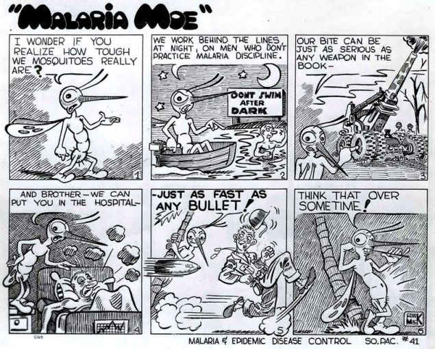 comic strip depicting a mosquito explaining how deadly they are