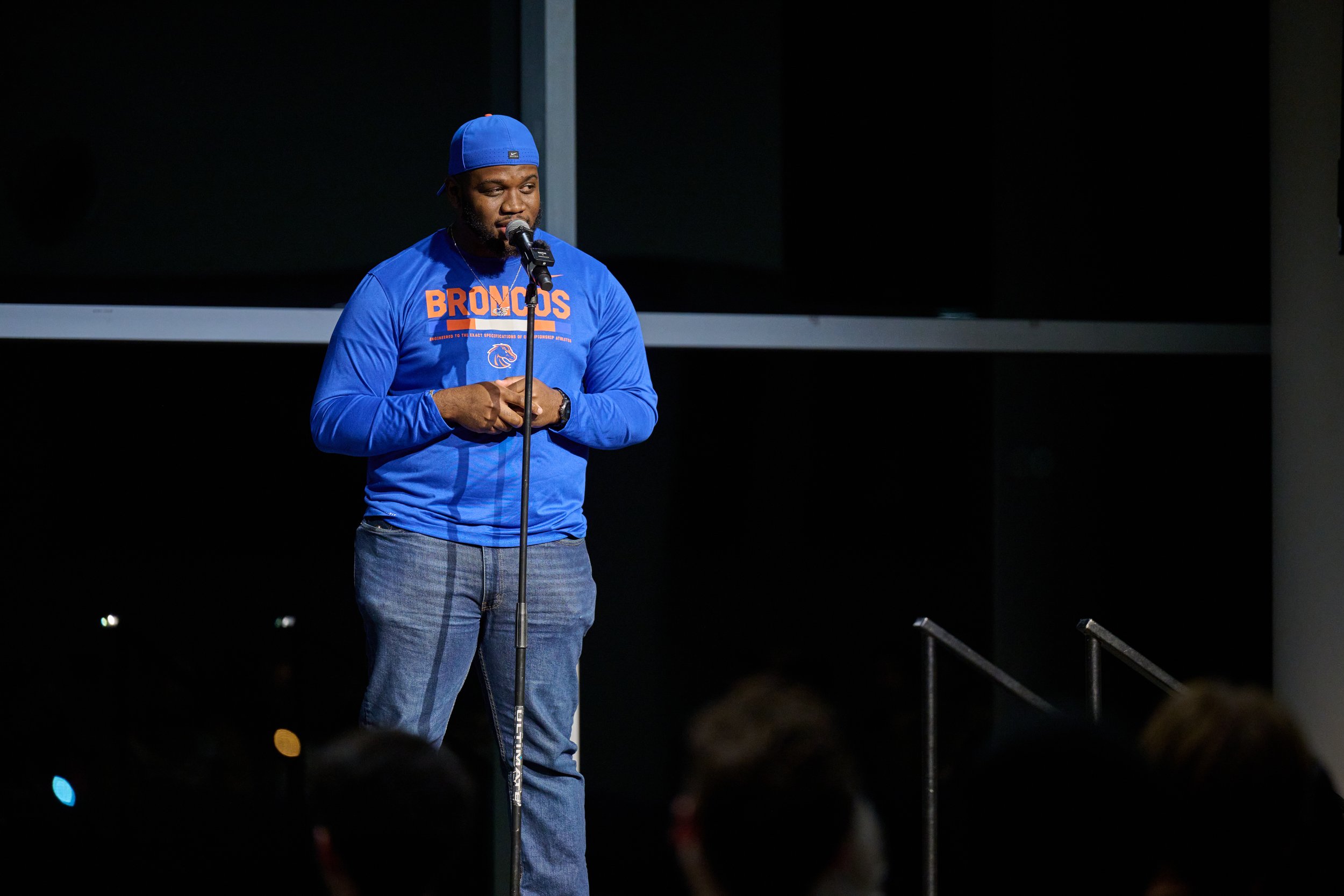 Image of student speaker from previous Story Collider event at Boise State.