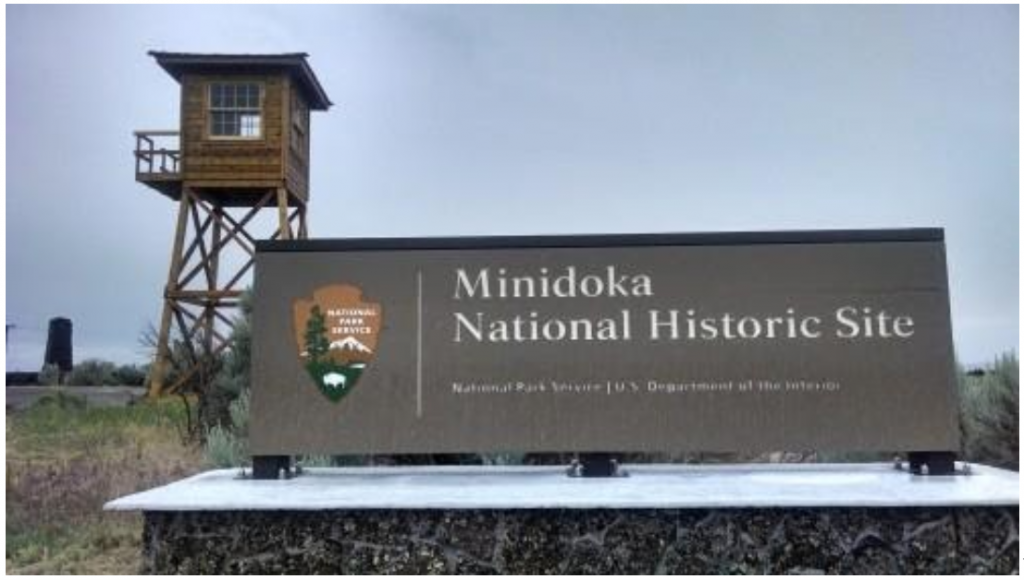 Minidoka National Historic Site outdoor sign