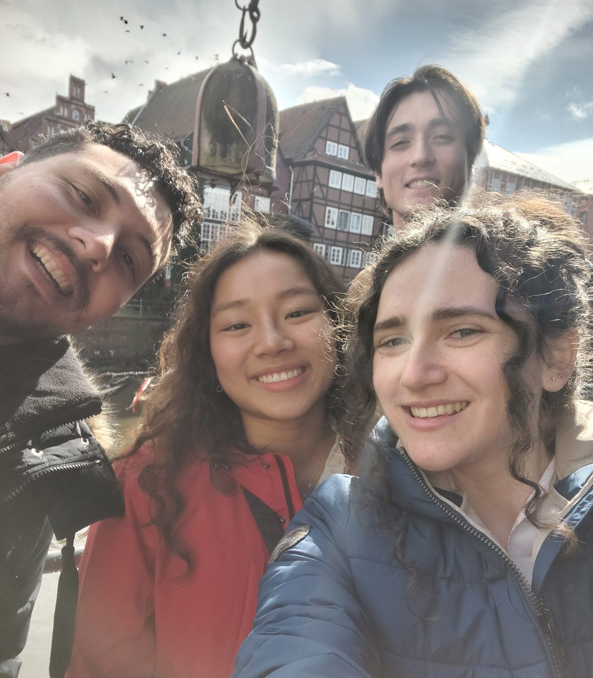 Tori (far right) with friends, visiting Lüneburg, Germany. Photo Credits: Tori Simon