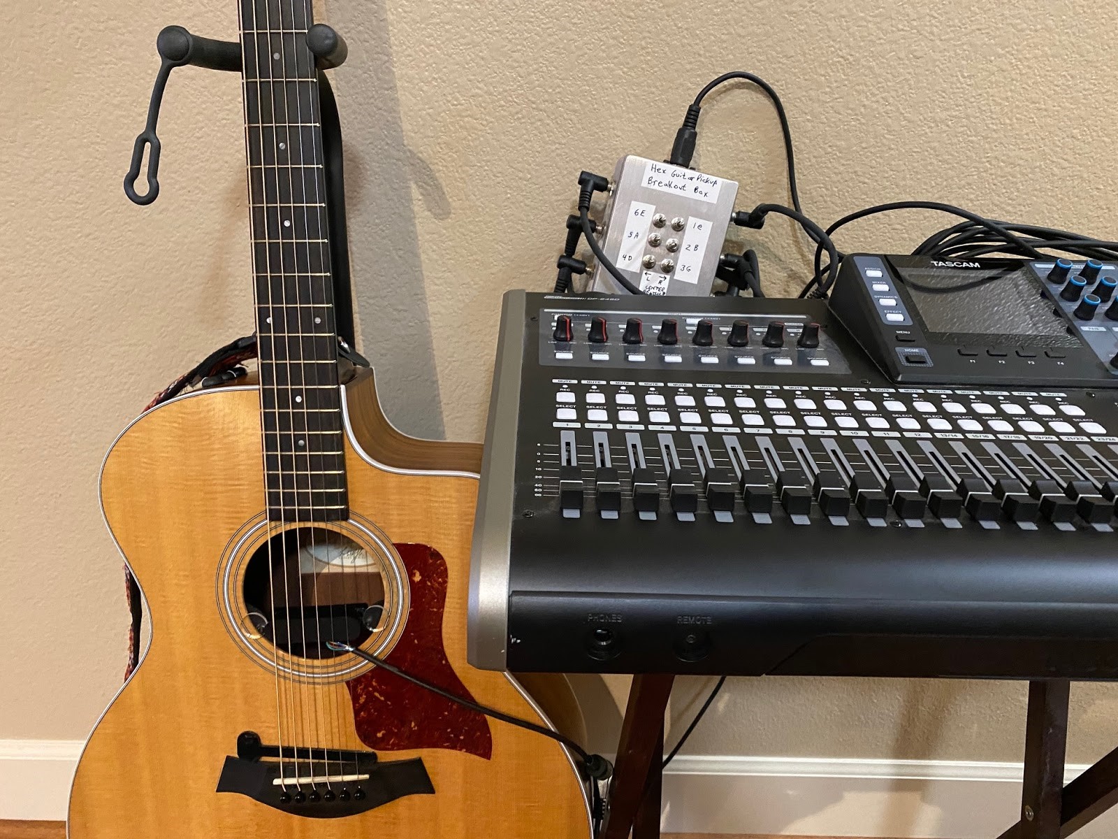 guitar and electronic music equipment
