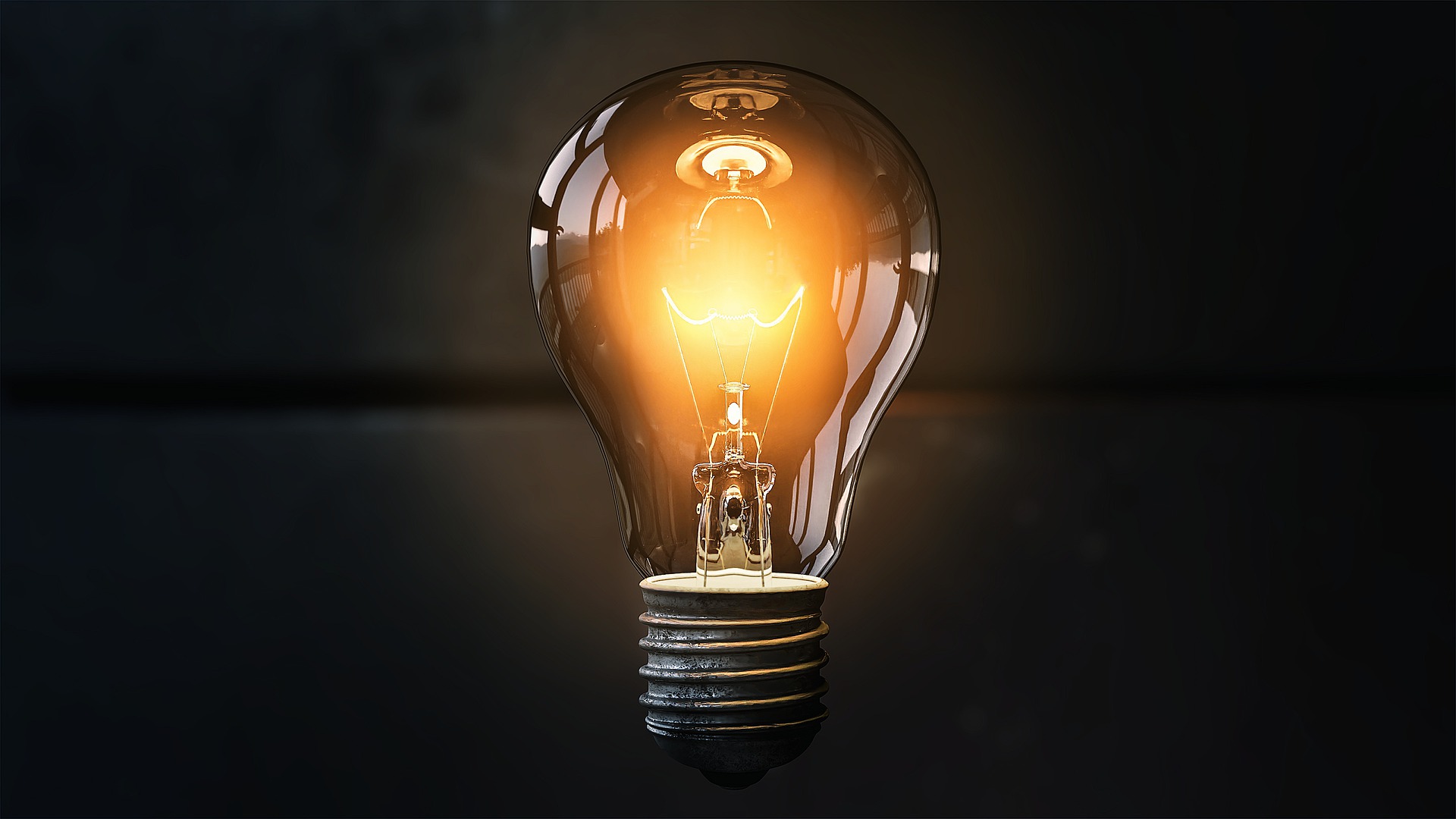 light bulb against a dark background