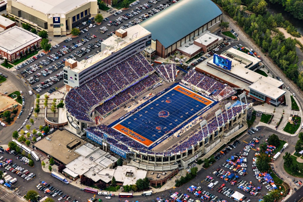 Aerial view of current stadium