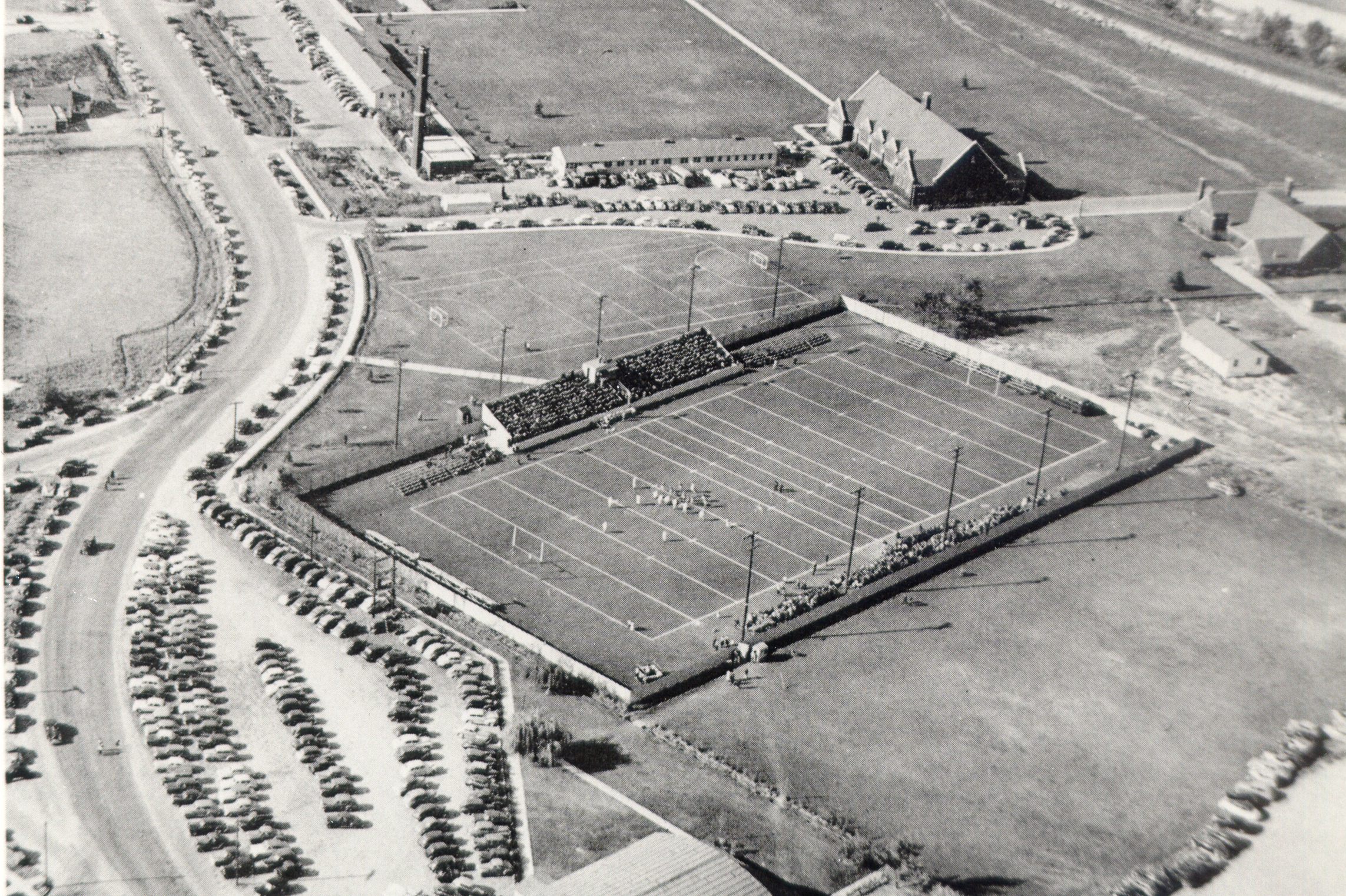 Aerial view of First field