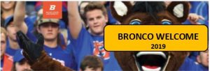 Bronco Welcome banner