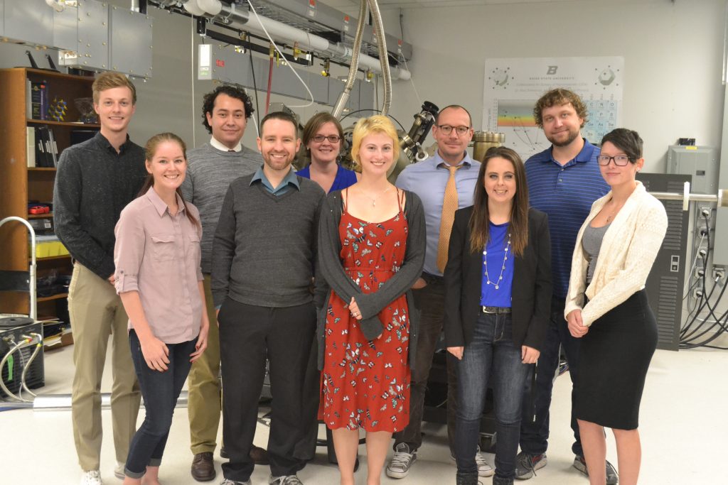 group photo of ten people in the Collaboratory for Epitaxy of Nanomaterials