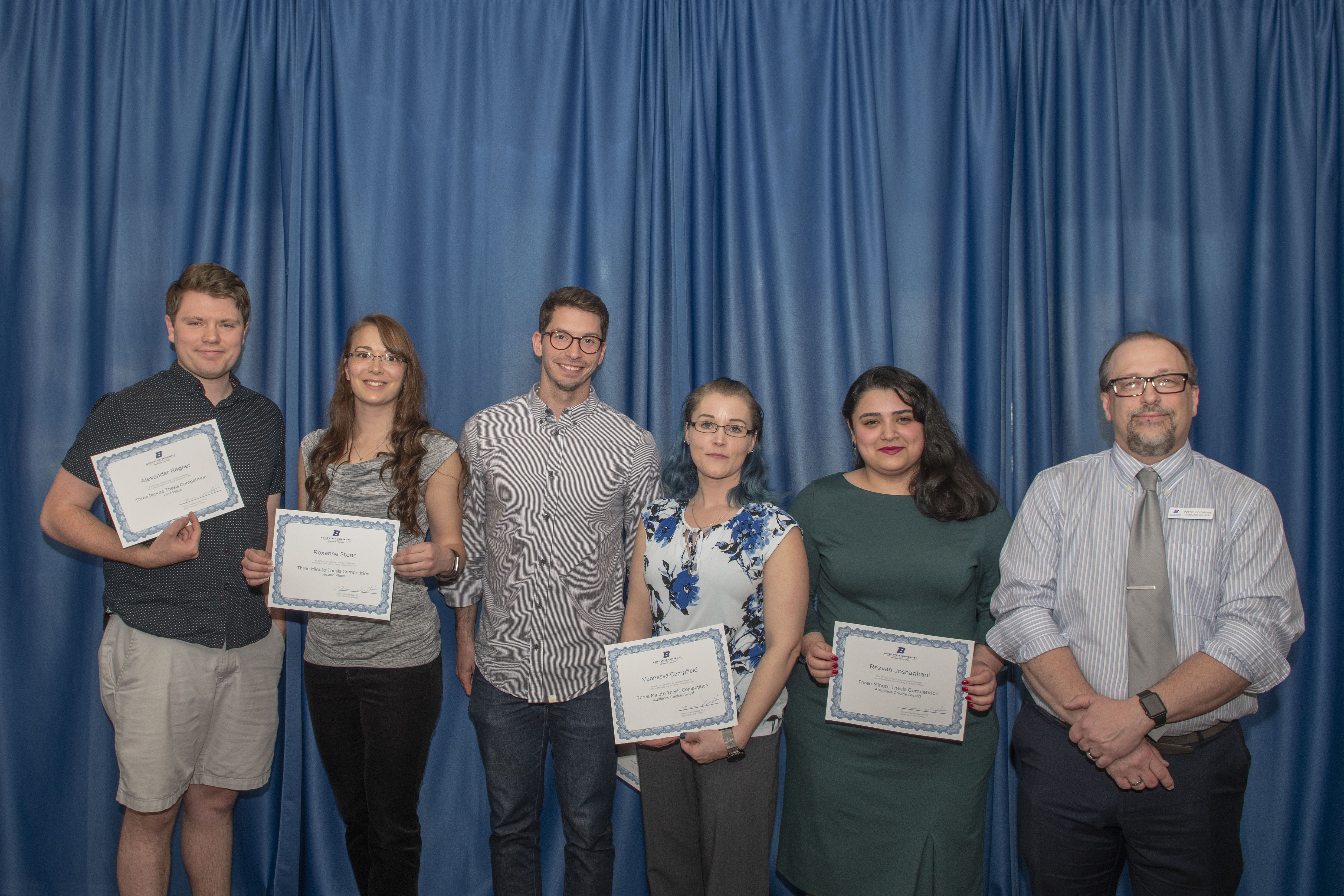 2019 three minute thesis award winners with awards