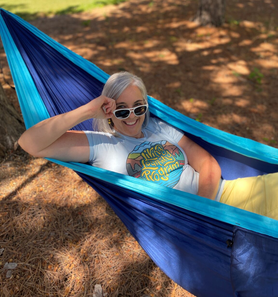 Kristin in a hammock