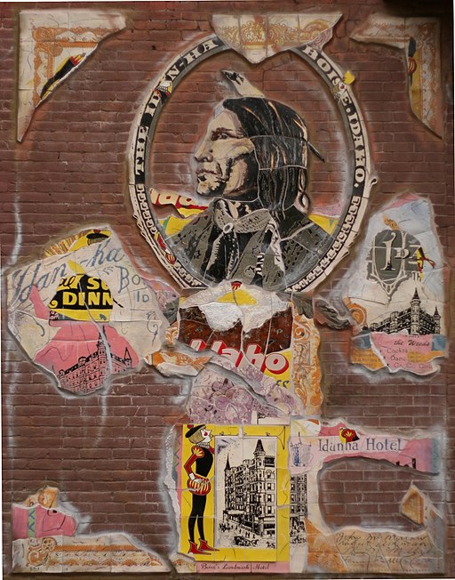 Boise mural depicting native American man