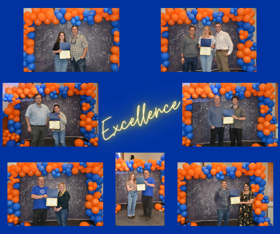 2023 Excellence Award winners photo collage on blue background with the word Excellence