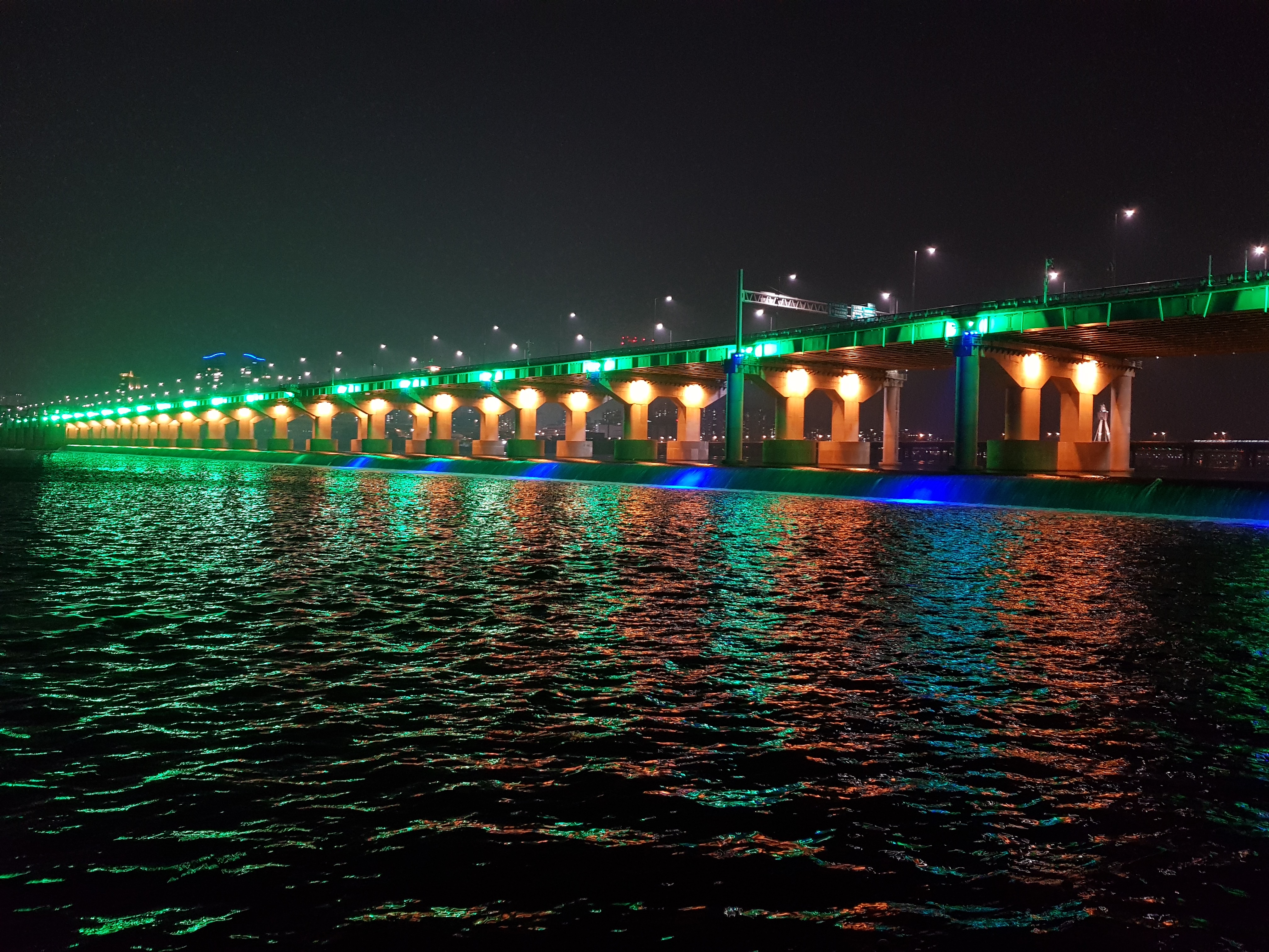 Bridge in South Korea at night