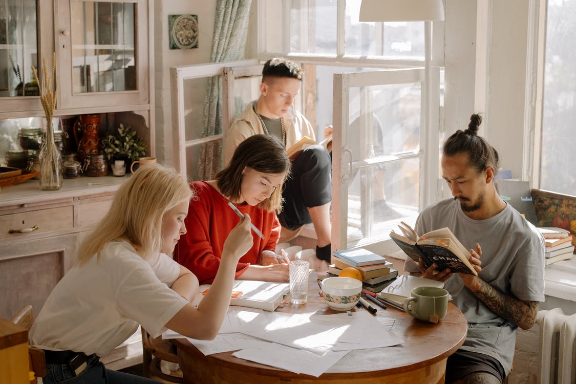 photo of students in a study group