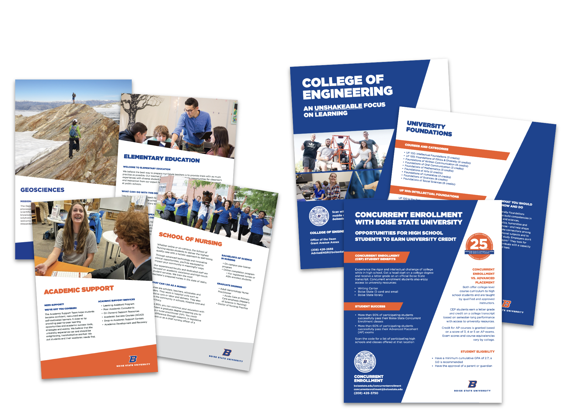 Examples of Bronco Day printed materials