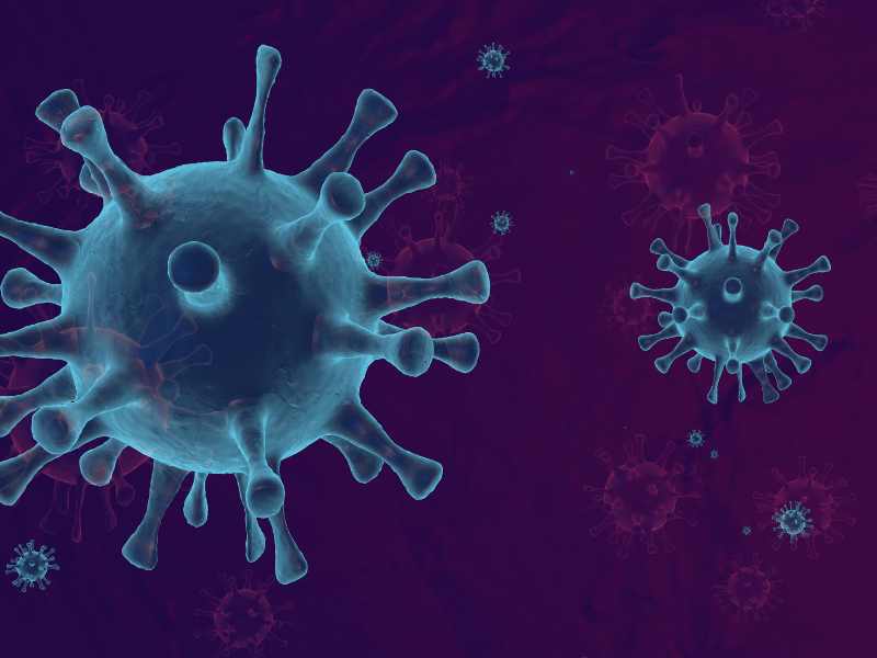 An artists rendering of a virus.