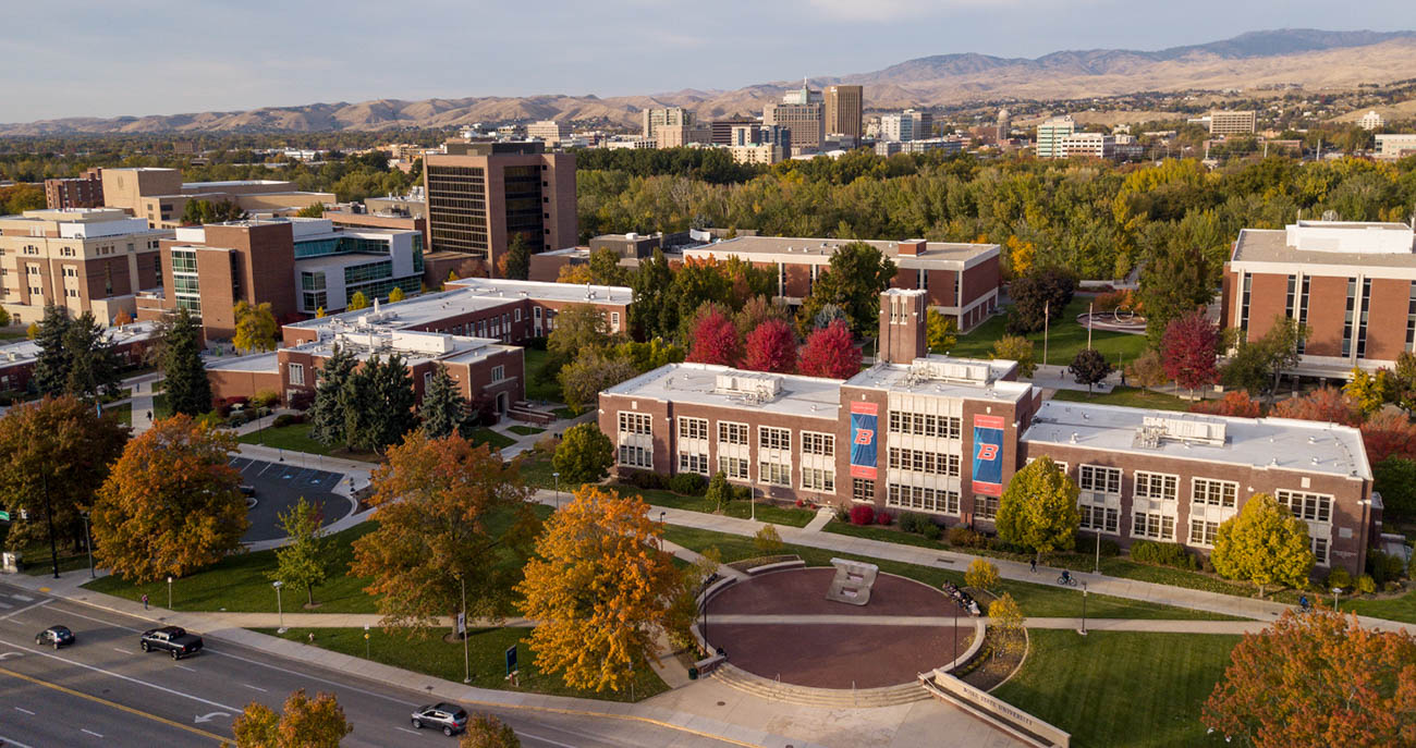 Aerial view of BSU campus